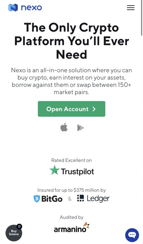 instant bitcoin loan platform nexo 